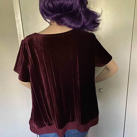 SIGNATURE COLLECTION VELVET TOP Size XL - Picture 2 of 3